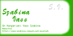 szabina vass business card